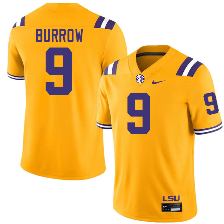 Joe Burrow LSU Tigers Jersey,Louisiana State University Tigers Football Jersey-Gold